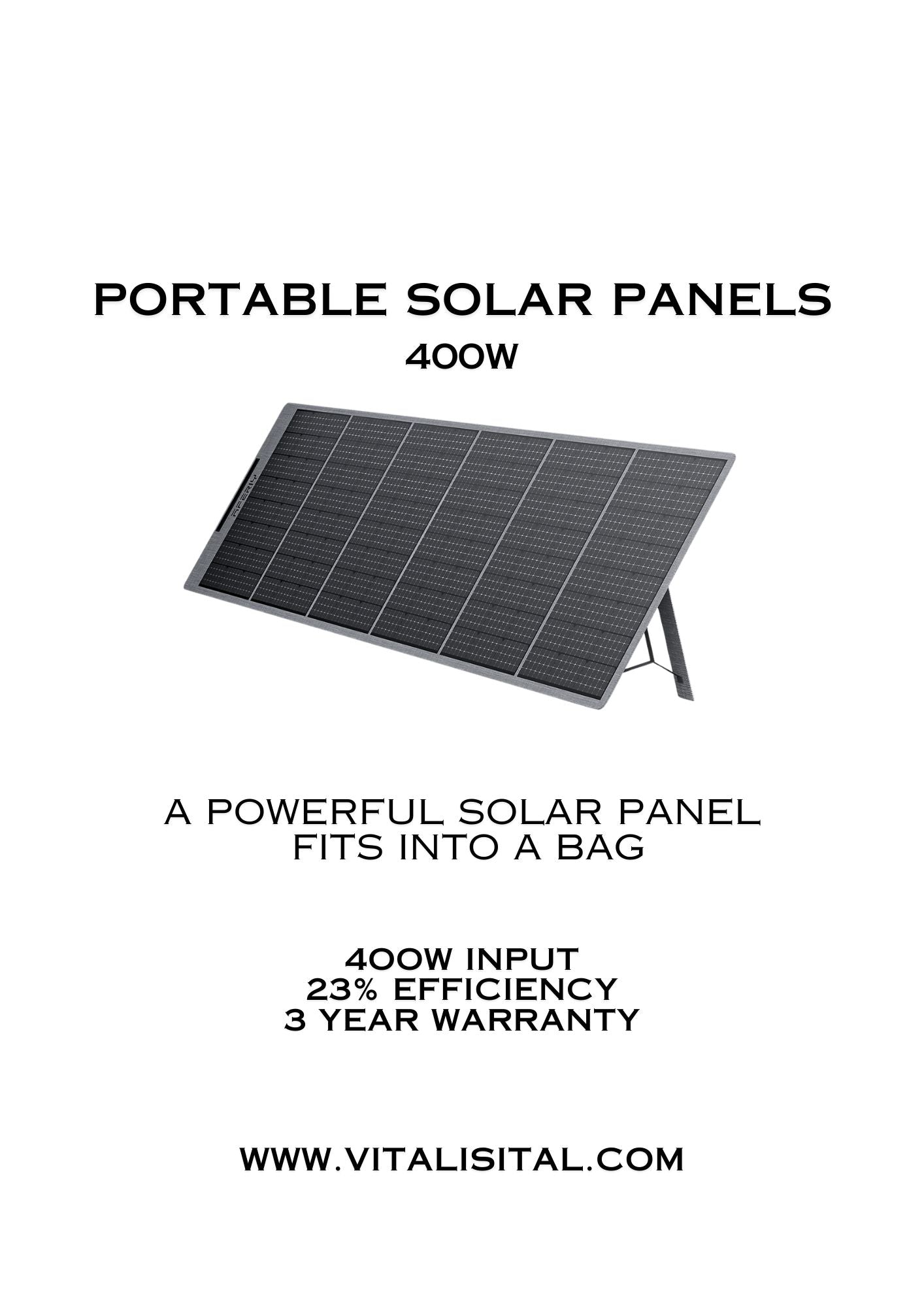 400W PORTABLE SOLAR PANEL - FOLDING