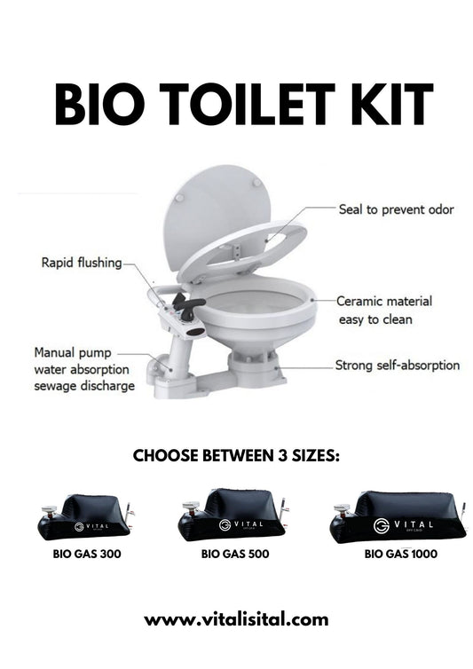 BIOGAS TOILET KIT - VARIOUS SIZES