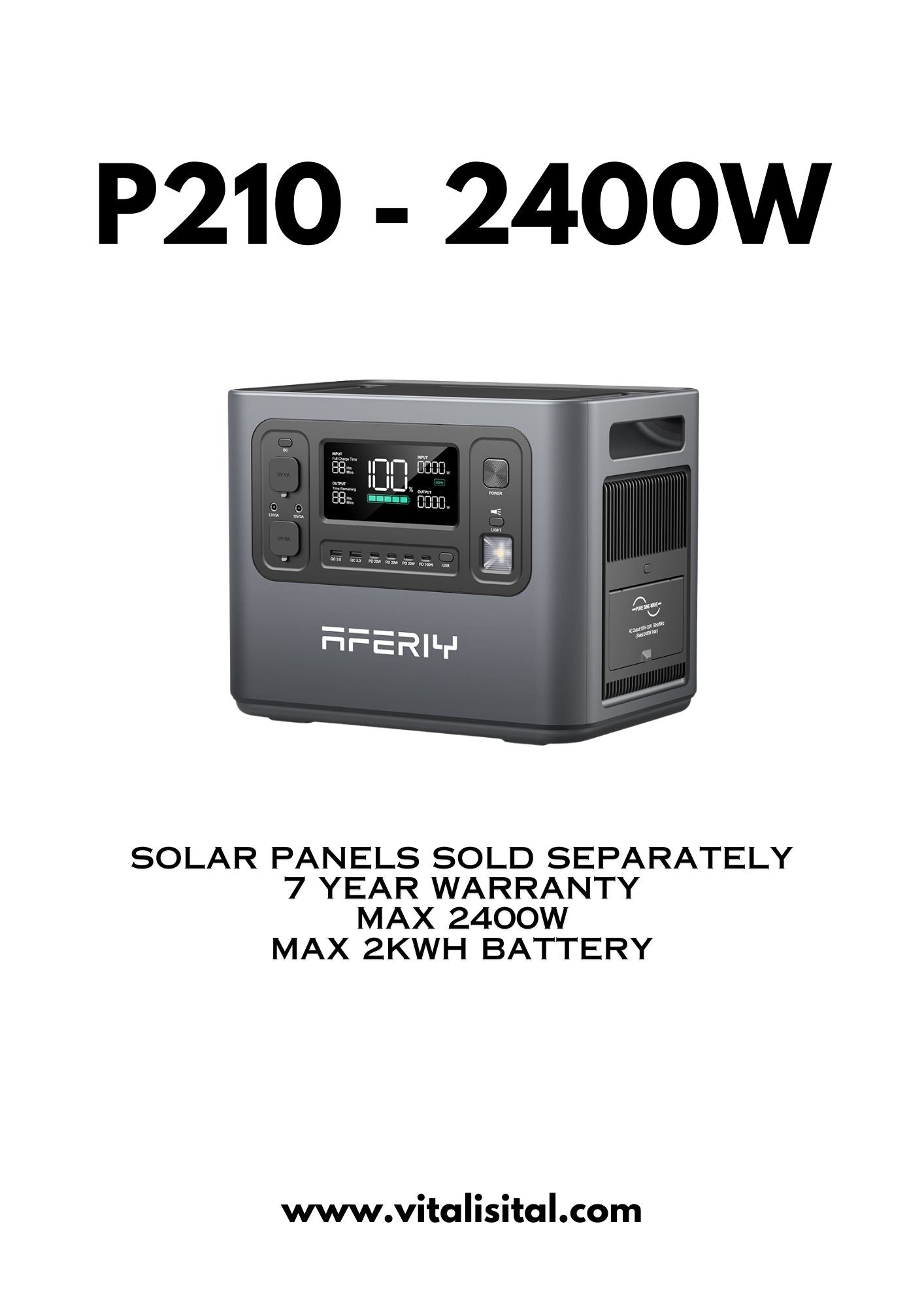 P210 - 2400W PORTABLE SOLAR KIT