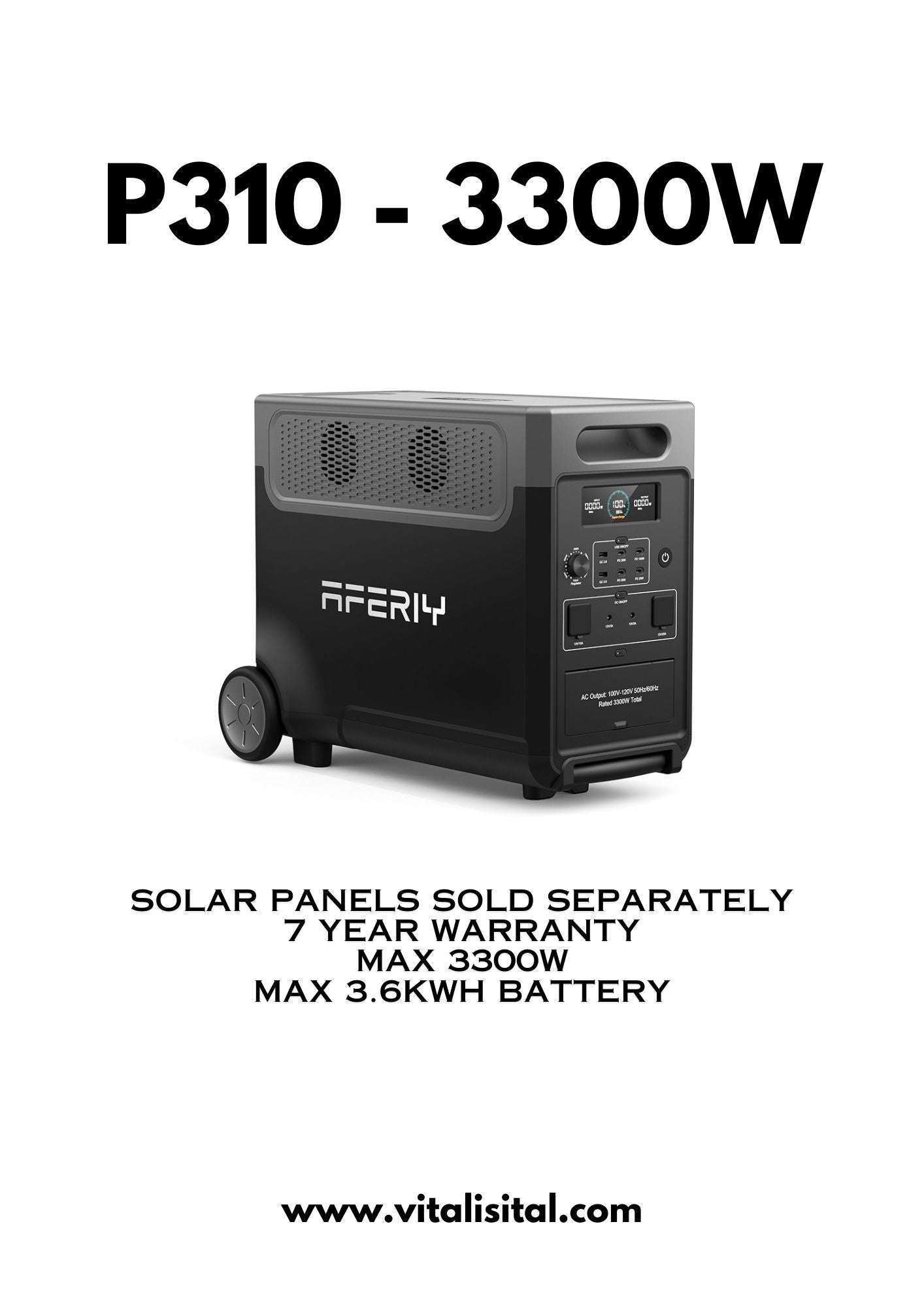 P310 - 3300W PORTABLE SOLAR KIT